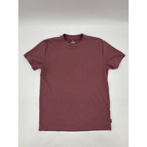 Hollister Mens Cooling Tee Relaxed Fit Size S Burgundy Short Sleeve